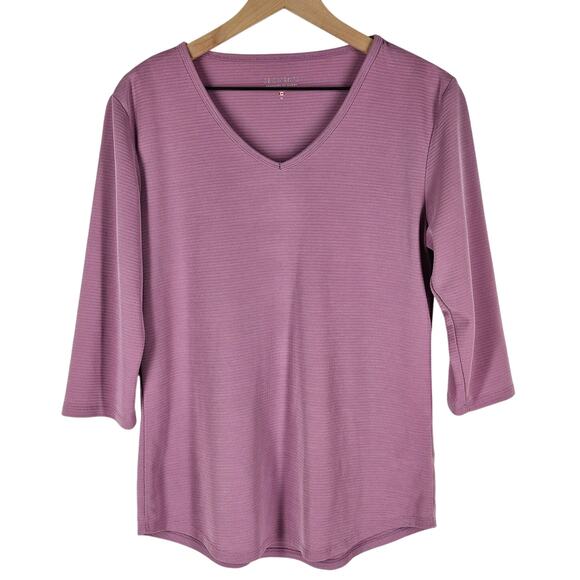 SEGMENTS ESSENTIALS WOMEN'S PINK WOVEN V-NECK CASUAL BLOUSE TOP SIZE MEDIUM - Picture 1 of 7